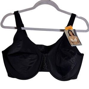 Vanity Fair Full Figure Beauty Black Unlined Underwire Minimizer Bra Size 40DD